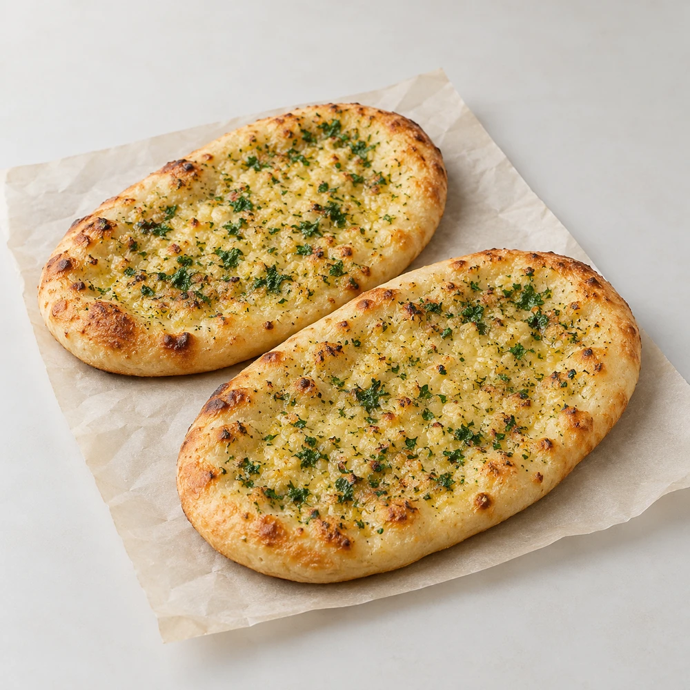 Garlic flatbread — two